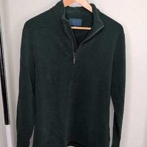 Fairlane Men's Forest Green Zip-Up Sweater